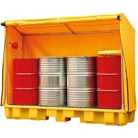 4 Drum In-line Covered Spill Pallet 235 litre capacity