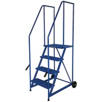 Easy Access 3-Tread Mobile Safety Steps - 500kg Capacity - 760mm High Platform