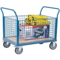 Fetra Double Mesh Ended Platform Truck With Two Mesh Sides - 1000 x 600mm (L x W) - 600kg Capacity