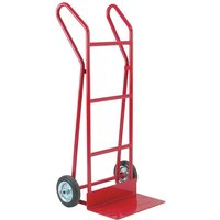 Flat footiron sack truck - solid rubber tyres