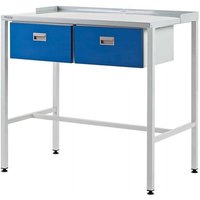 Flat Top Workstation With 2 Drawers 920mm H x 1000mm W x 600mm D