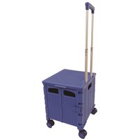 Folding Plastic Box Trolley with 4 swivel Wheels - 35kg Cap - 350 x 360 x 420 (H x W x D)