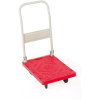 Folding Plastic Platform Trolley with Steel Handle - 385 x 600mm - 120kg Capacity