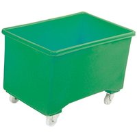 Green Plastic 270L Mobile Container Truck - 711 x 1003 x 600mm