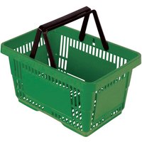 22L Nestable Green Shopping Baskets - Pack of 12