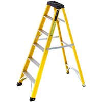 GRP Fibreglass Swingback Steps - 6 Tread - 1.5m high platform - insulated to 30 000v EN131