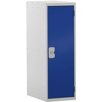 Half-Height 1 Door Metal Locker - 896 x 300 x 300mm (H x W x D) - Blue