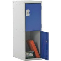 Half-Height 2 Door Metal Locker - 896 x 450 x 450mm (H x W x D) - Blue
