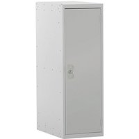 Half-Height 1 Door Metal Locker - 896 x 300 x 300mm (H x W x D) - Light Grey