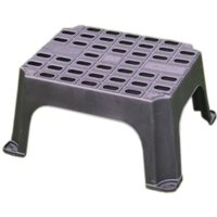 Heavy-duty plastic safety step stool - 365mm deep tread
