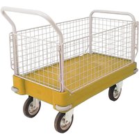 Heavy Duty Platform Truck with Yellow Plastic Base