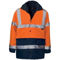 Hi-Vis Parka Jacket - Orange & Blue - Size Medium