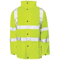 Hi-Vis Yellow Stormflex Rain Jacket - Size Large
