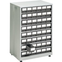 High Density Small Parts Storage Cabinet - 48 Grey Bins - 870 x 605 x 410mm