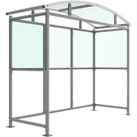 Inglewood Galvanised Smoking Shelter - 2513 x 3147 x 1000mm