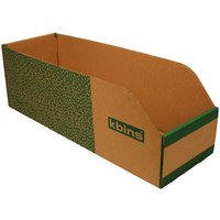 K-Bins B Range Jumbo Fibreboard Shelf Bins - 200 x 200 x 600mm (H x W x D) - Pack of 25