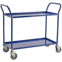 Two Tier Steel Shelf Trolley - Blue