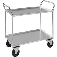 Two Tier Steel Shelf Trolley - Galvanised