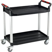 2 Shelf Large Utility Tray Trolley - 970 x 513 x 990mm