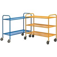 Light Duty 2 Tier Shelf Trolley 960 x 495 x 1100 Swivel Castors