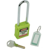 Safety Lockout Padlock - Long Shackle Green