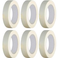 Masking Tape 25mm wide x 50m long carton of 6 Rolls