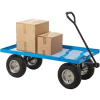 Mesh Platform Truck Puncture Proof Wheels 1200mm x 600mm