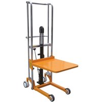 Hydraulic Mini Lifter Platform Stacker - 400Kg Cap - foot operated - 1305mm Max Platform Height - Conforms to EN1757-1:2001