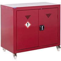 Red Mobile Pesticide & Agrochemical Storage Cupboard - 840 x 900 x 460mm