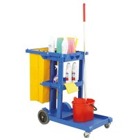 Janitorial Housekeeping Trolley in Blue