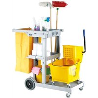 Janitorial Housekeeping Trolley in Grey
