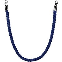 Obex Blue Polyester Barrier Rope with Claw Clip Ends - 1500mm Long