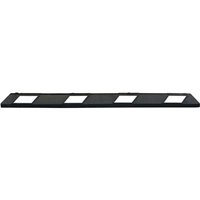 Park-AID Rubber Wheel Stop - Black with White Reflective Panels - 100 x 150 x 1800mm