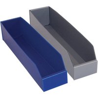 K-Bins Plastic Small Parts Bins - 100 x 100 x 450mm (H x W x D) - Pack of 25