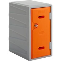 Plastic Locker - Grey Carcass & Orange Door - 600 x 320 x 460mm