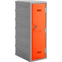 Plastic Locker - Grey Carcass & Orange Door - 900 x 320 x 460mm
