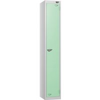 Pure 1 Door Locker with CAM Lock - 1800H x 450W x 450D (mm) - Pearl Silver Body - Mint Green Door