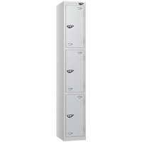 Pure 3 Door Locker with CAM Lock - 1800H x 380W x 380D (mm) Pearl Silver Body - Silver Doors