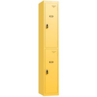 2 Door Retro Locker - 1800 x 300 x 450mm - Sunflower