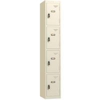 4 Door Retro Locker - 1800 x 300 x 300mm - Oyster