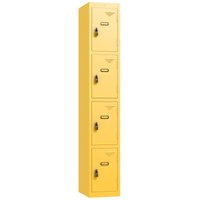 4 Door Retro Locker - 1800 x 300 x 450mm - Sunflower