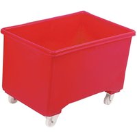 Red Plastic 270L Mobile Container Truck - 711 x 1003 x 600mm