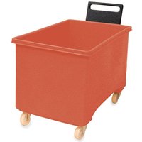 Red Plastic 270L Mobile Container Truck With Handle - 711 x 1003 x 600mm