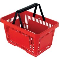 22L Nestable Red Shopping Baskets - Pack of 12