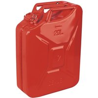 Red 20 Litre Steel Jerry Can (leaded)