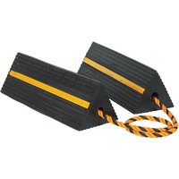 Rubber wheel chocks for HGV's and light aircraft