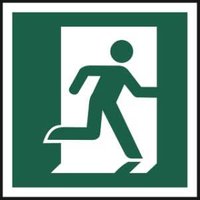 Running Man Right Symbol Sign - Self-Adhesive Vinyl - 150 x 150mm