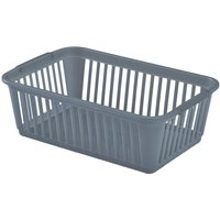 Perforated Storage Basket - Silver - 80 x 160 x 250mm (H x W x D)