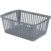 Perforated Storage Basket - Silver - 150 x 250 x 370mm (H x W x D)