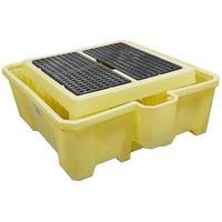 Single IBC With Platform Grid and Integral Bucket - 750 x 1850 x 2040mm - 1457L Capacity